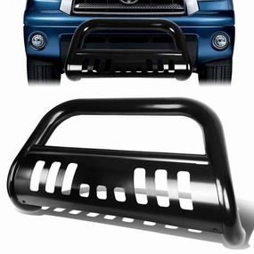 00-07 Toyota Tundra Sequioa Bull Bar w/Skid Plate - Stainless Steel - Black