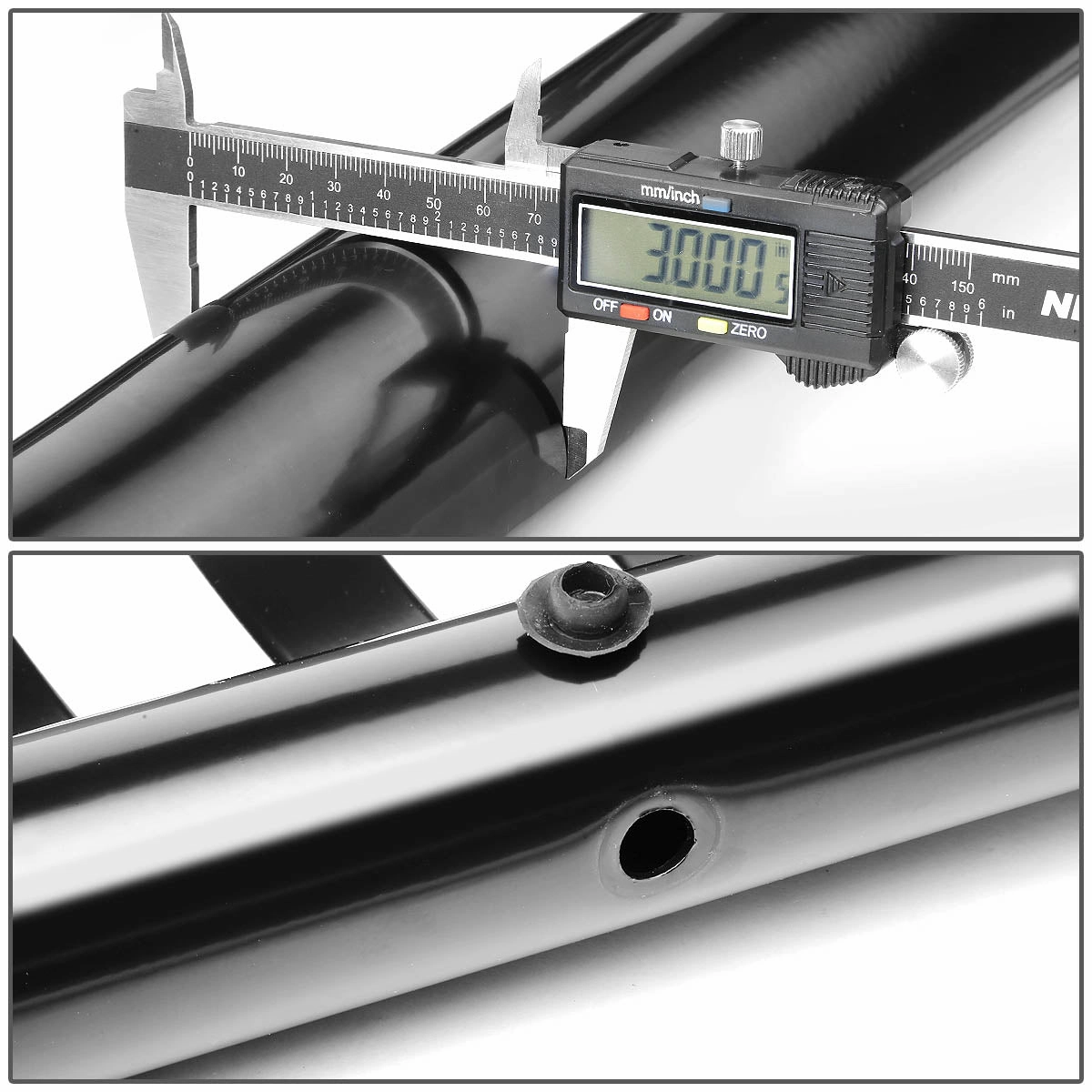 00-07 Toyota Tundra Sequioa Bull Bar w/Skid Plate - Stainless Steel - Black