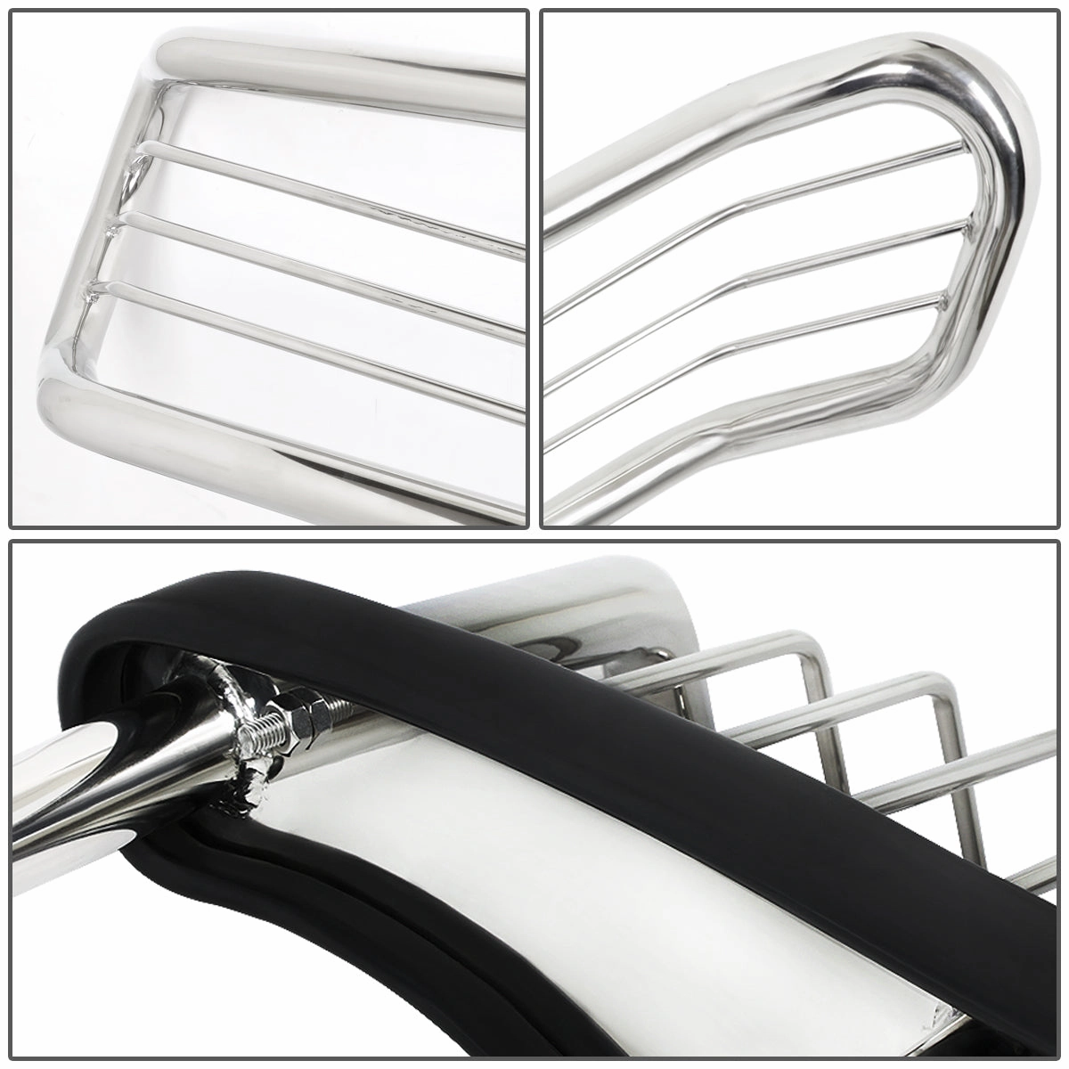 01-05 Toyota RAV4 Brush Grille Guard - Stainless Steel