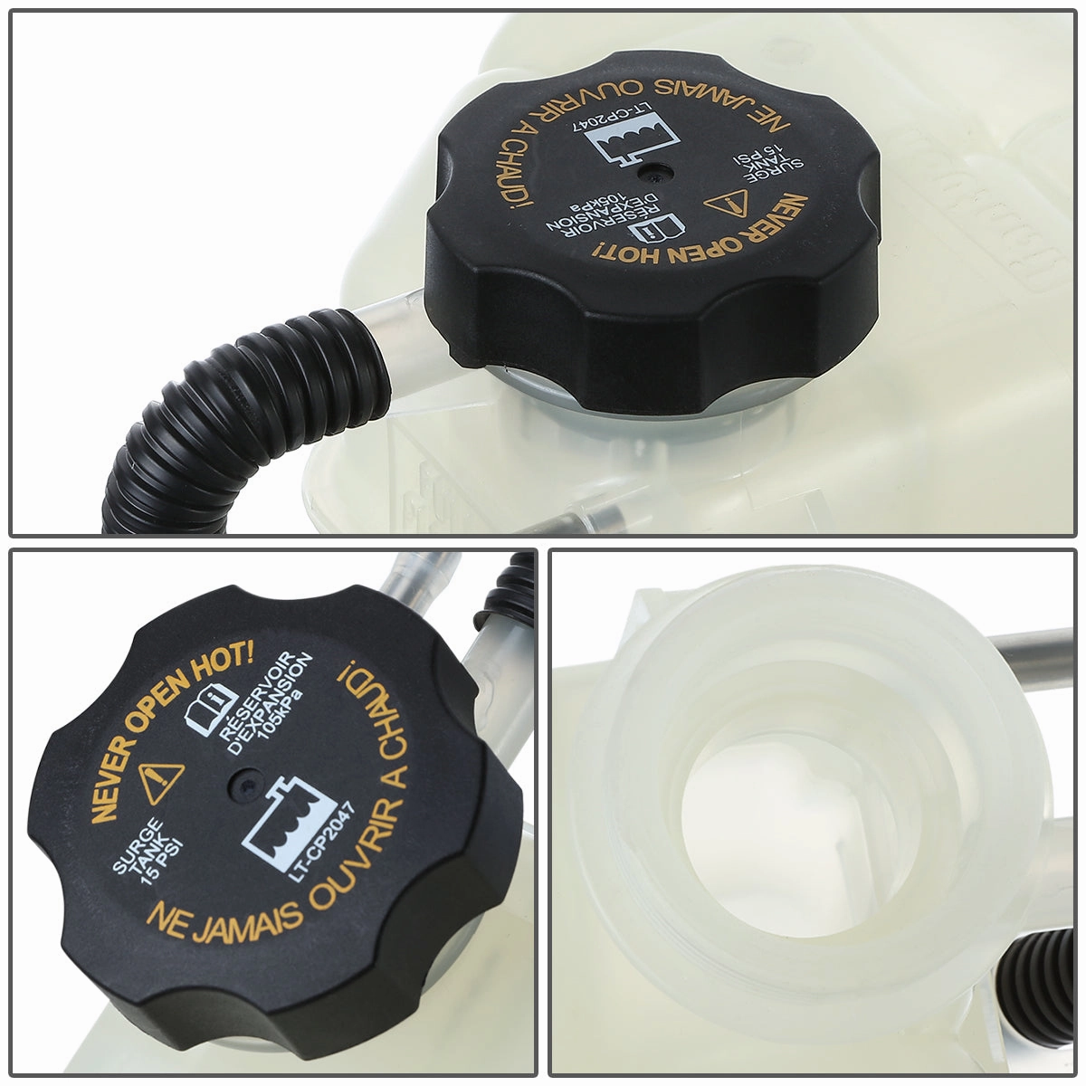 04-06 Chevy Malibu Pontiac G6 3.5L 3.9L Coolant Overflow Reservoir w/ Cap