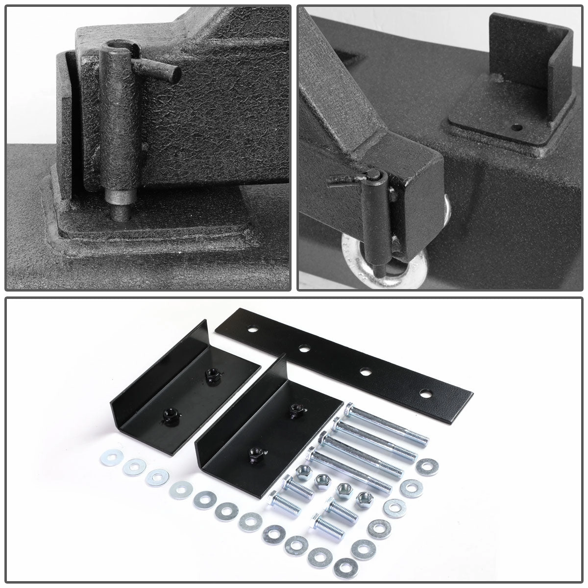 07-17 Jeep Wrangler JK Heavy Duty Steel Rear Bumper w/Hitch Receiver Tire Carrier
