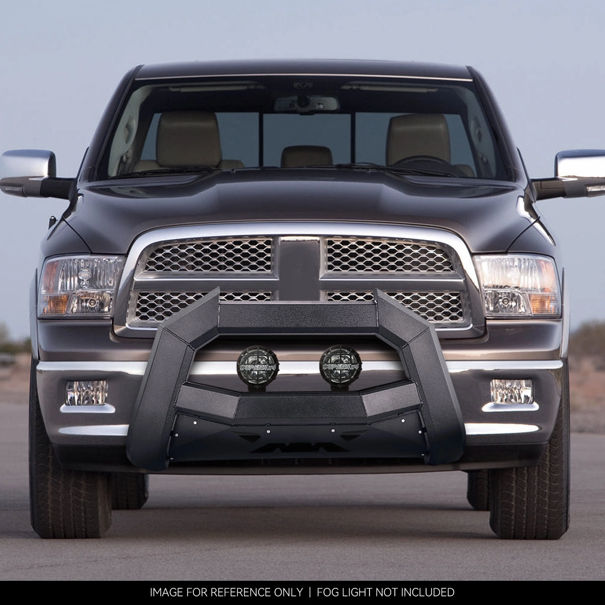 09-22 Ram 1500 (Classic) Bat Face Front Bumper Grille Guard - Carbon Steel