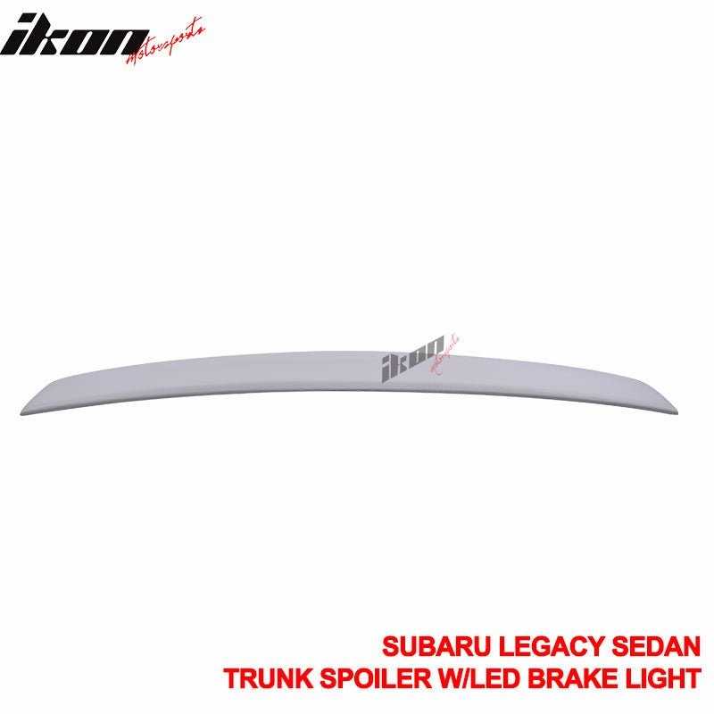 10-14 Subaru Legacy Sedan Black Rear Spoiler Wing LED Brake Light FRP