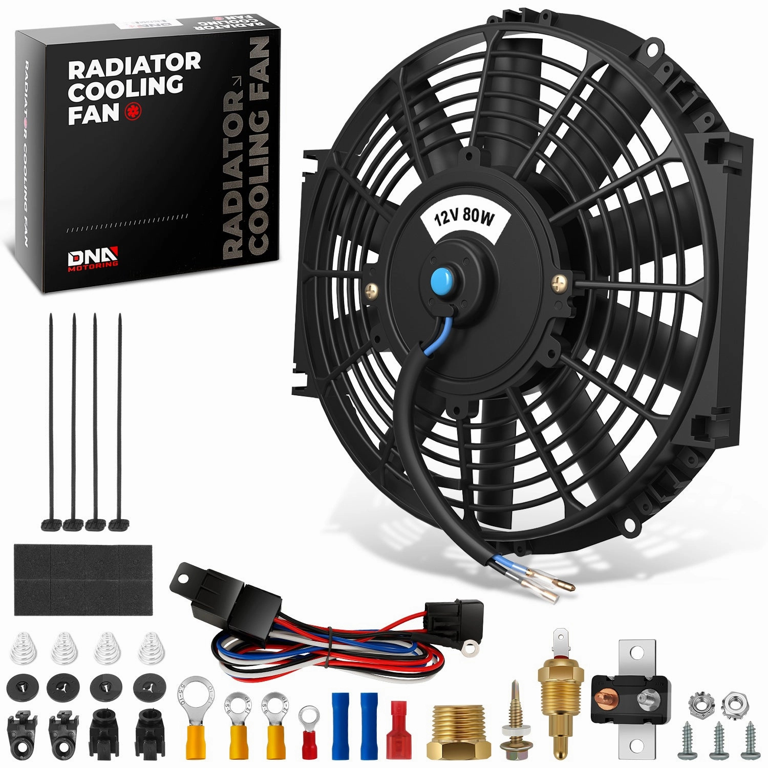 10 in. Electric Radiator cooling Fan Switch Relay Kit