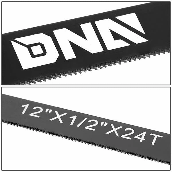 10-Pack 12 in. 24-TPI Durable Carbon Steel Hacksaw Blades