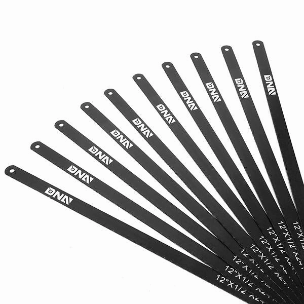 10-Pack 12 in. 24-TPI Durable Carbon Steel Hacksaw Blades