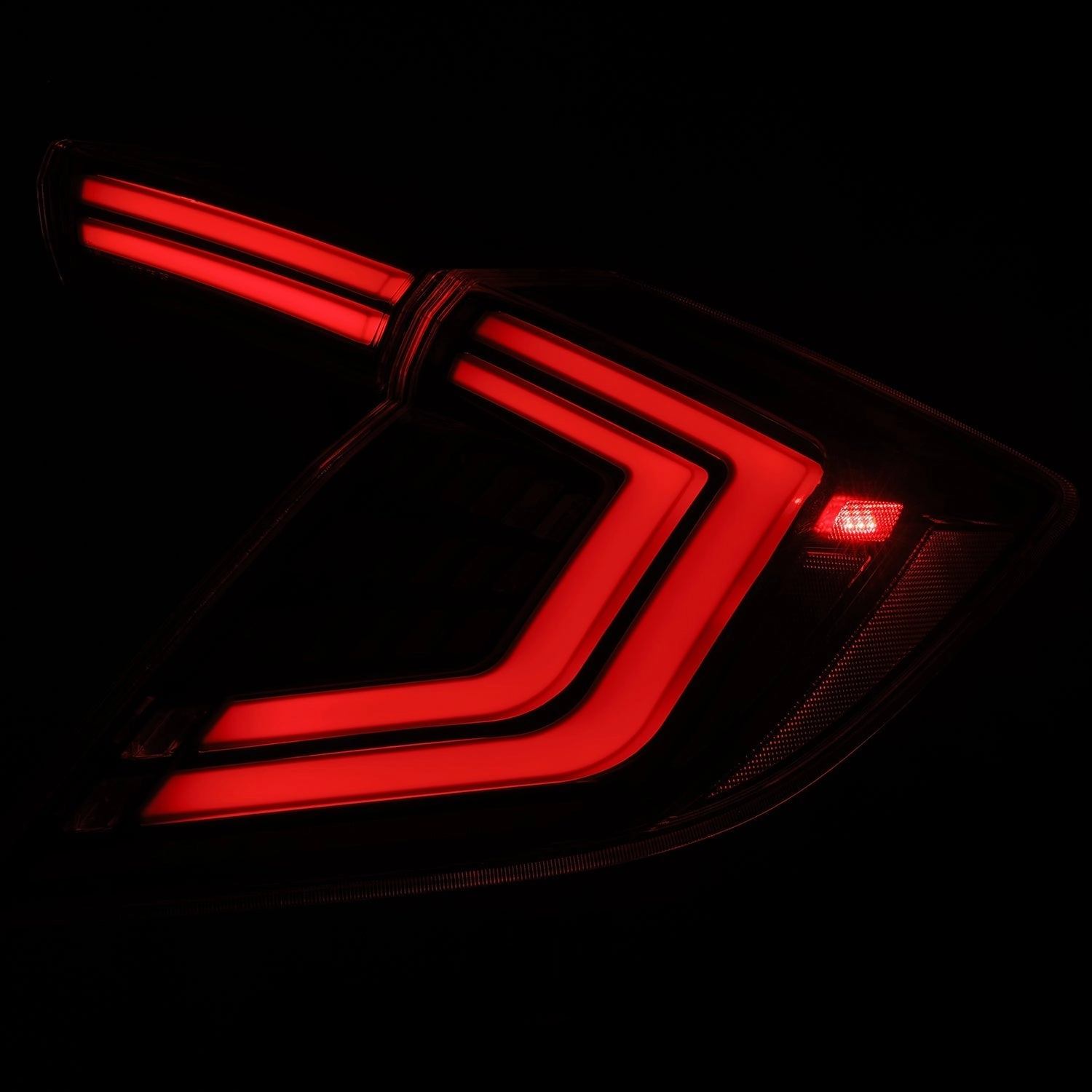 16-21 Honda Civic Hatchback NOVA-Series Prismatic LED Tail Lights Black