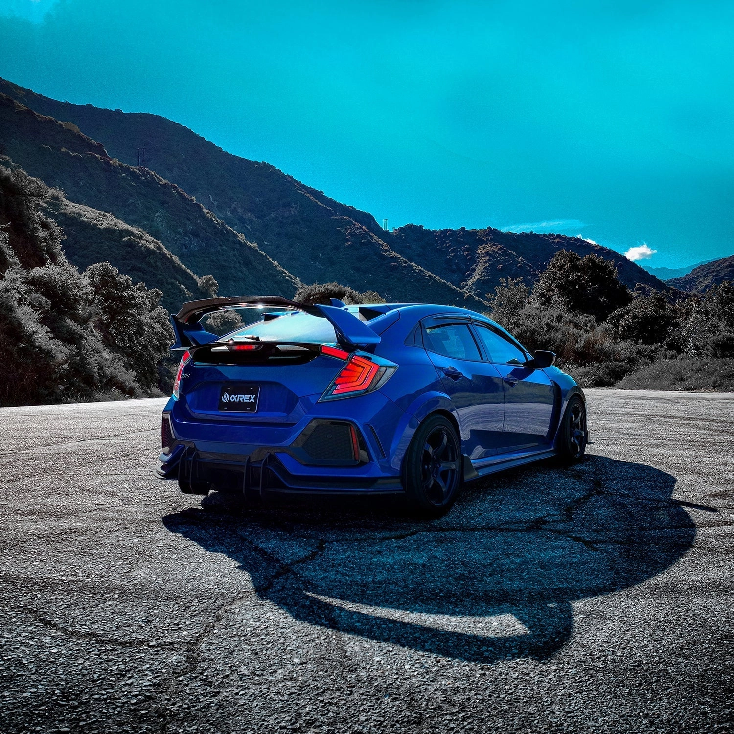 16-21 Honda Civic Hatchback NOVA-Series Prismatic LED Tail Lights Black