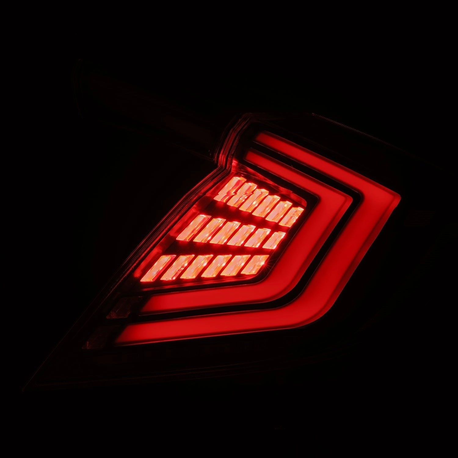 16-21 Honda Civic Hatchback NOVA-Series Prismatic LED Tail Lights Black
