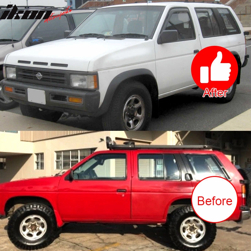 1990-1995 Nissan Pathfinderin Smoke In-Channel Window Visors Acrylic