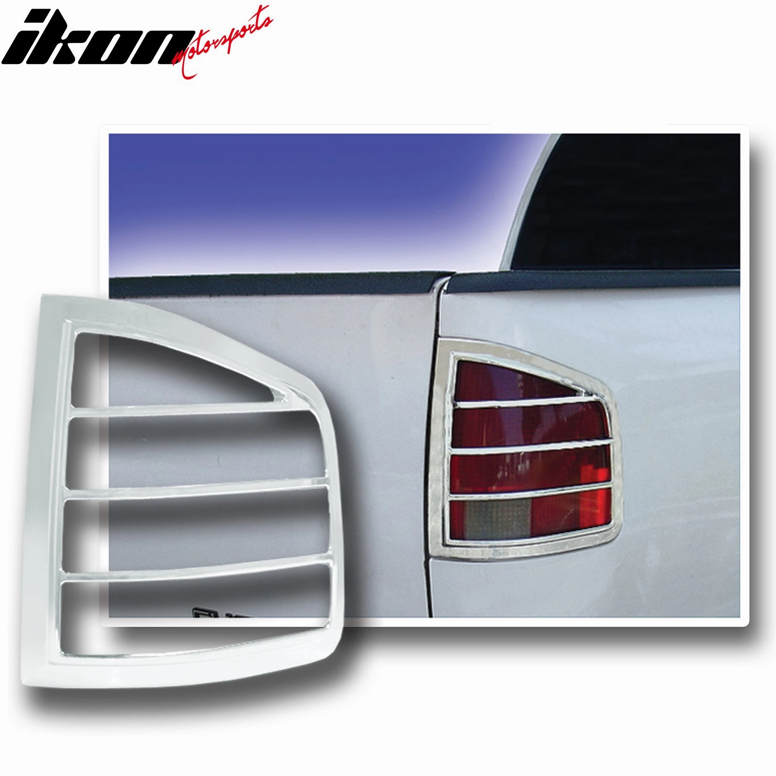 1994-2004 Chevrolet S10 Tail Light Bezels Cover Trim Chrome ABS 2PCS