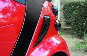 1 Pc Carbon Fiber Look Air Scoop <br>08-14 Smart Fortwo