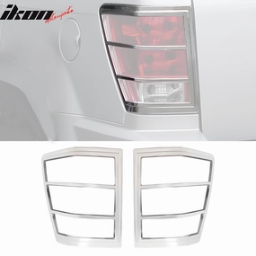 2005-2010 Jeep Grand Cherokee Chrome 2PCS Tail Lights Bezel Covers ABS