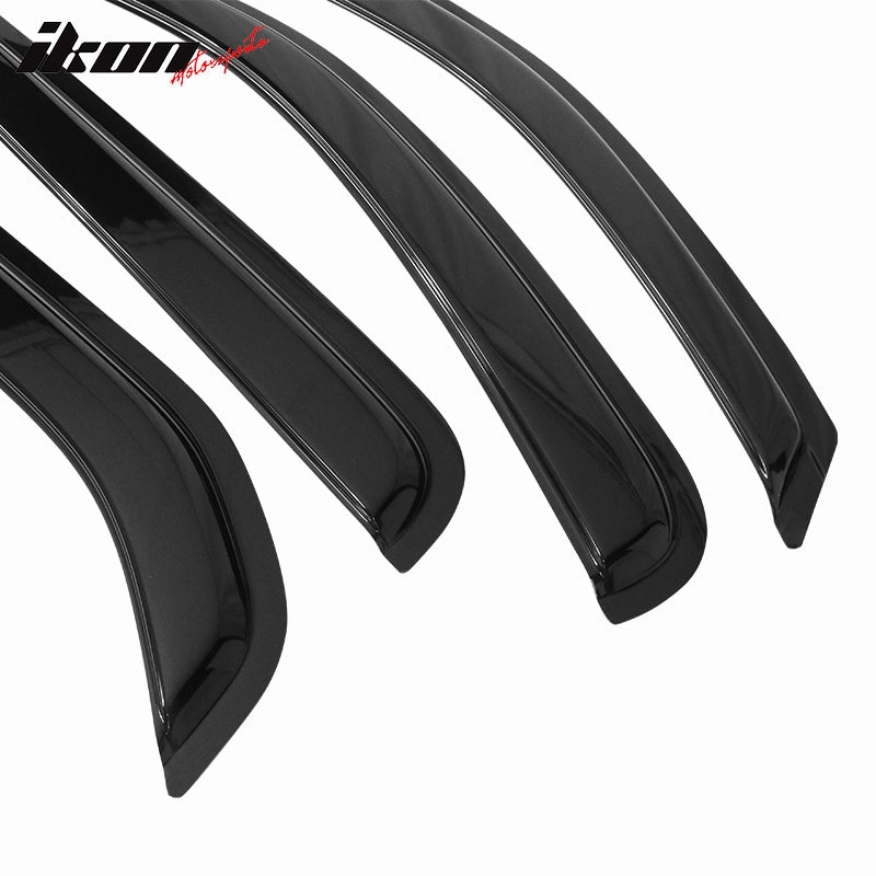 2005-2016 Nissan Xterra Tape On Smoke Tinted Visor Windows Acrylic
