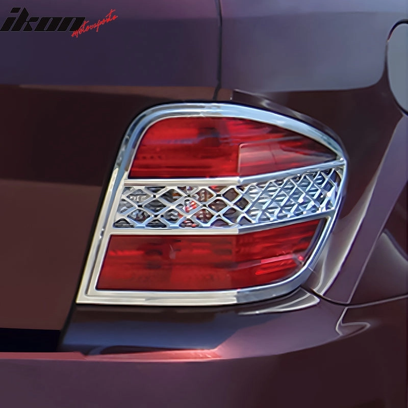 2006-2011 Benz ML Class W164 Chrome 2PCS Tail Lights Bezel Covers ABS