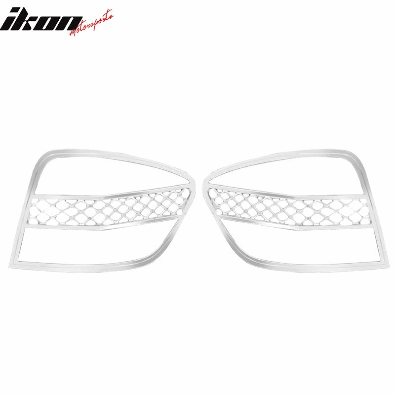 2006-2011 Benz ML Class W164 Chrome 2PCS Tail Lights Bezel Covers ABS