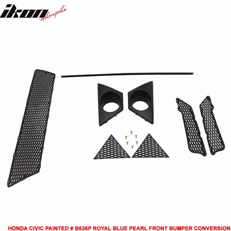 2006-2011 Honda Civic Mug Style Paint Royal Blue Pearl Front Bumper PP