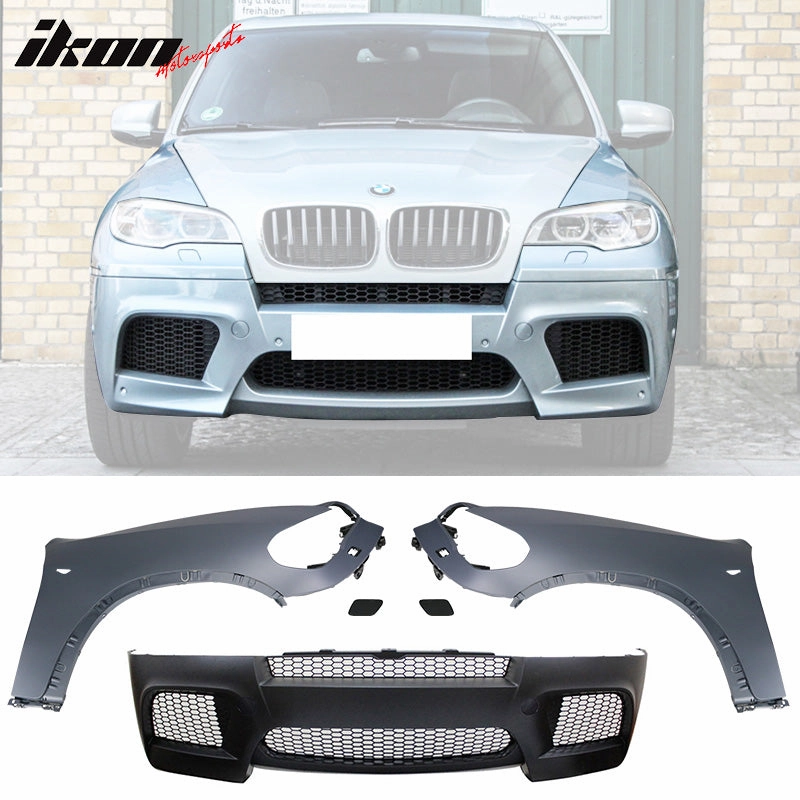 2007-2010 E70 Pre-LCI X5M Front Bumper Cover Conversion Fender PP
