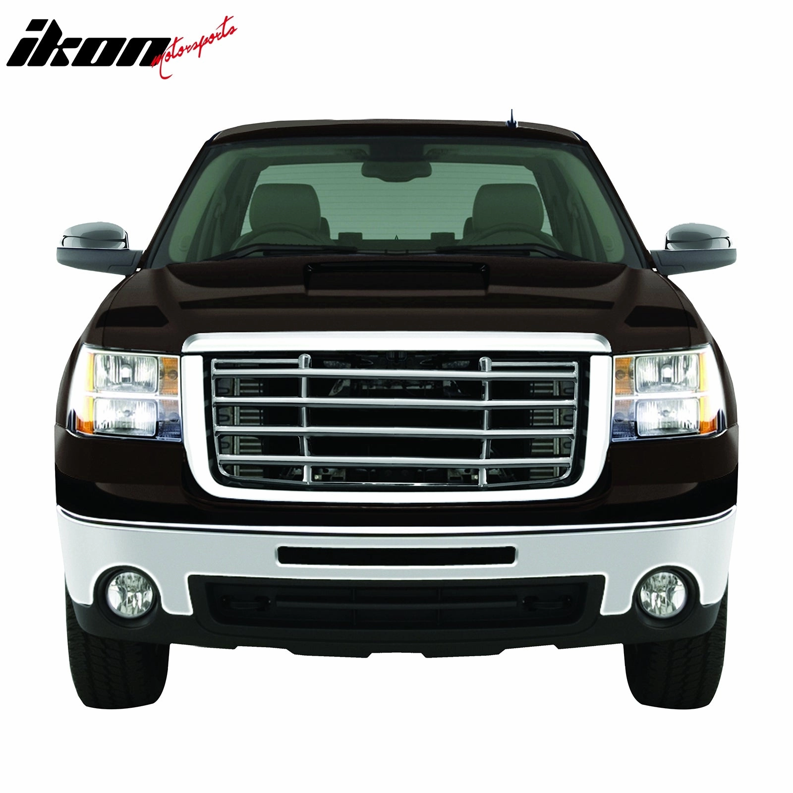 2007-2010 GMC Sierra 2500 HD Chrome Front Bumper Insert Grille ABS