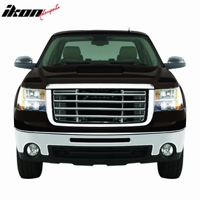 2007-2010 GMC Sierra 2500 HD Chrome Front Bumper Insert Grille ABS