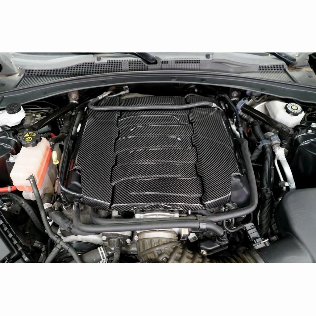 2016-2024 Chevy Camaro Gloss Carbon Fiber SS LT1 Engine Cover Set