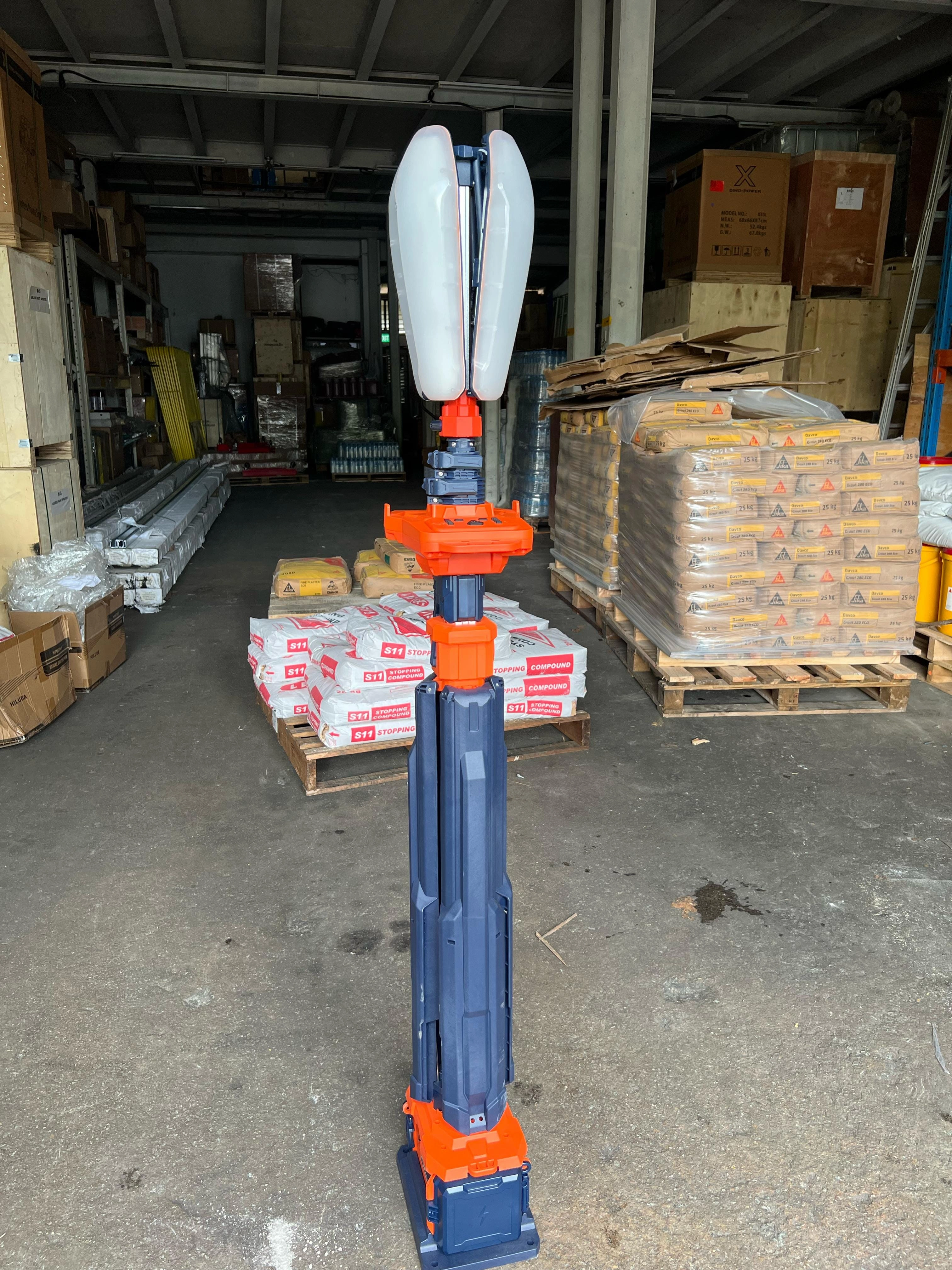 Aiko 3.3M Portable IP66 Li-ion Petal Tower Light (2X Small Battery, 1X Dual Bay Charger) | Model: APL-300-3.3M