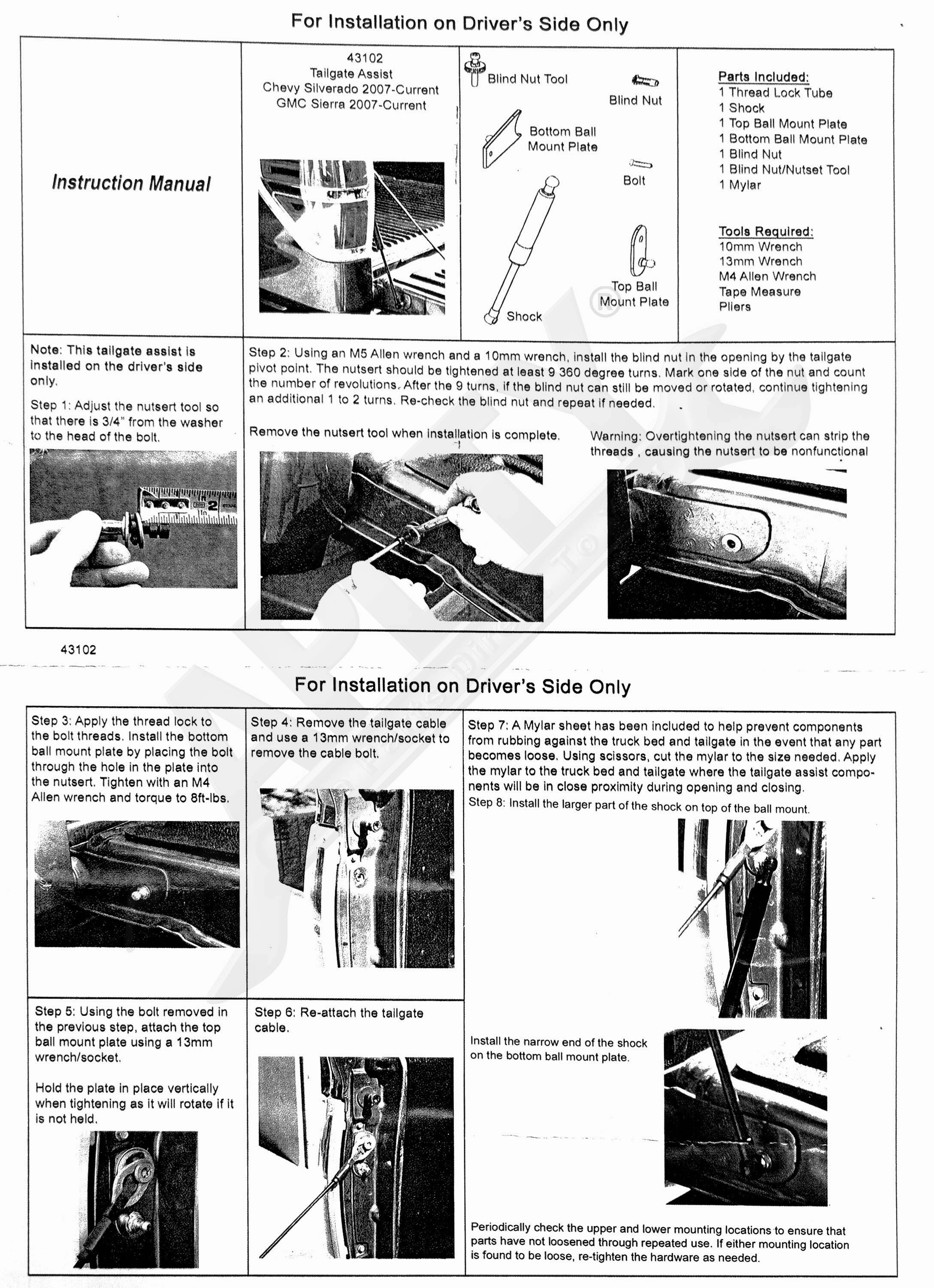 APDTY 156692 Tailgate Assist Dampener Shock Absorber Tail Gate Slam Damper