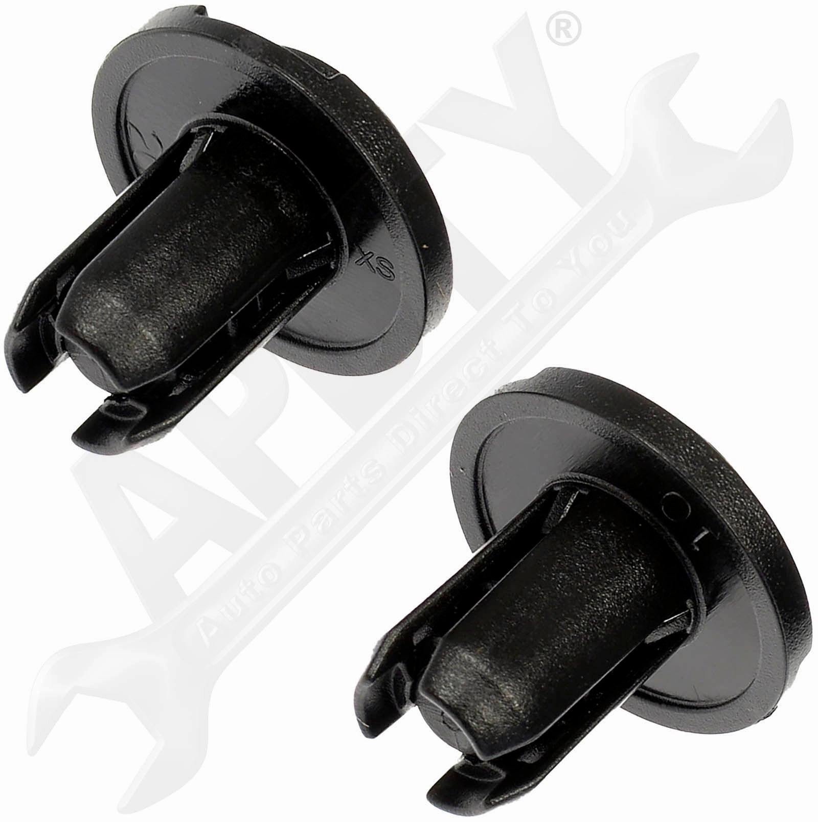 APDTY 163515 Bumper, Grille, Splash Shield Clip - Push Type - Fits 10 mm Hole