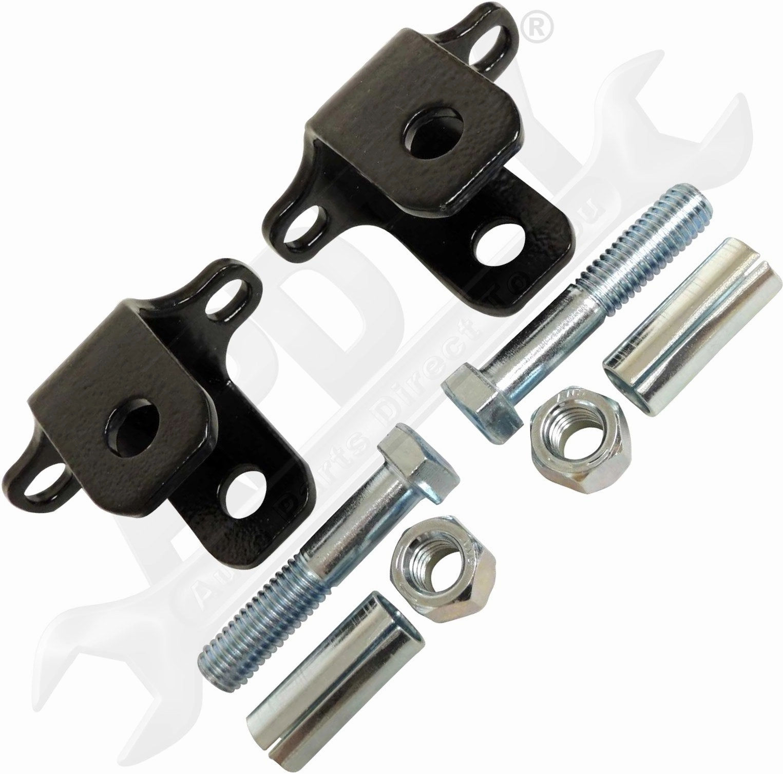 APDTY 173412 Suspension Shock Bar Pin Eliminator Kit; Front Lower Left & Right
