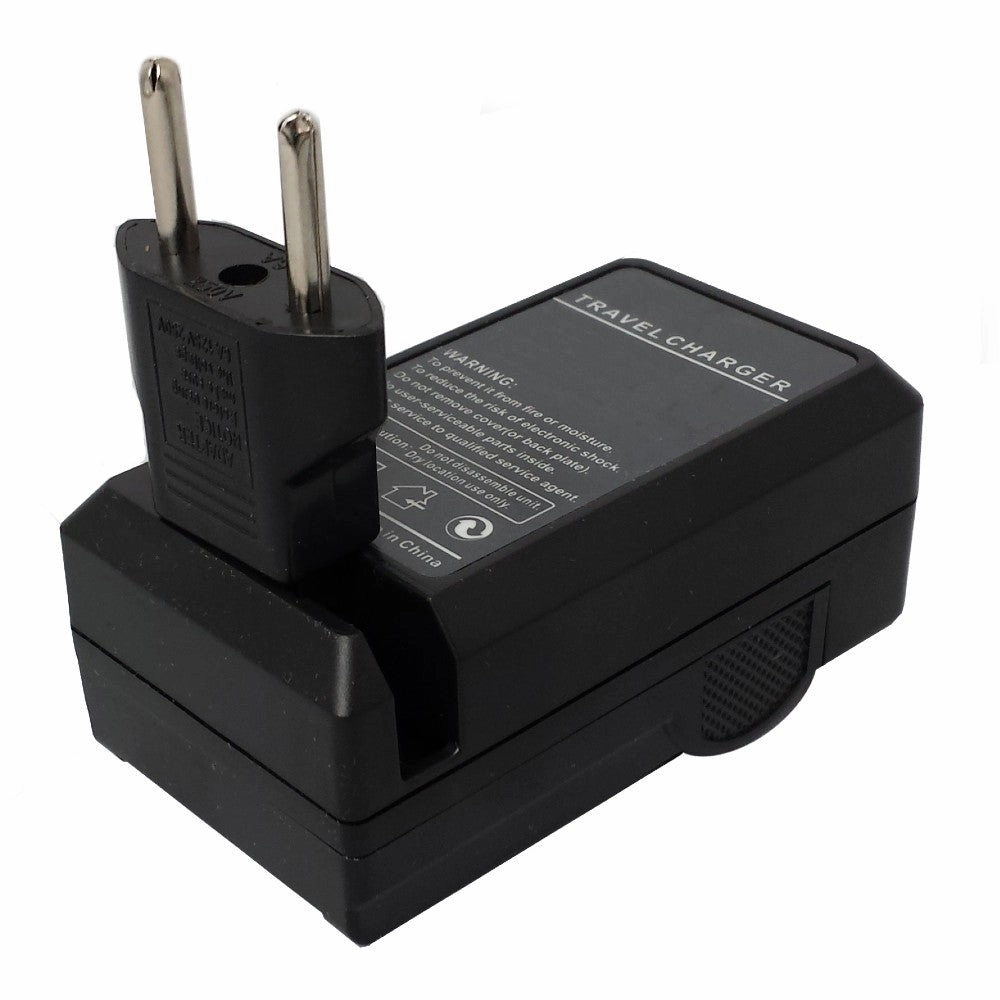 Batteries N Accessories BNA-WB-128 Digital Camera Battery Charger - Replacement for Panasonic DMW-CAC2 Charger, Compatible with Panasonic CGA-S004 Battery - 110/220V Fold-in Plug with Car & EU adapters