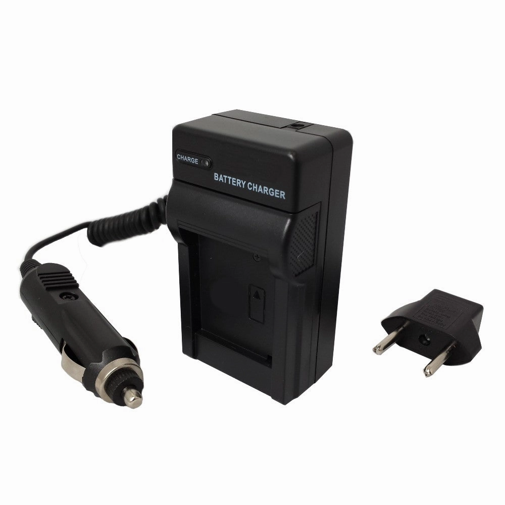Batteries N Accessories BNA-WB-190 Digital Camera Battery Charger - Replacement for Casio EX-Z80 Charger, Compatible with Casio NP-60 Battery - 110/220V Fold-in Plug with Car & EU adapters