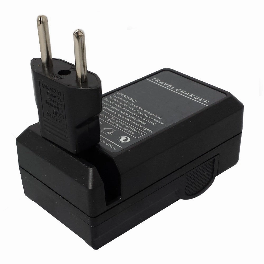 Batteries N Accessories BNA-WB-190 Digital Camera Battery Charger - Replacement for Casio EX-Z80 Charger, Compatible with Casio NP-60 Battery - 110/220V Fold-in Plug with Car & EU adapters