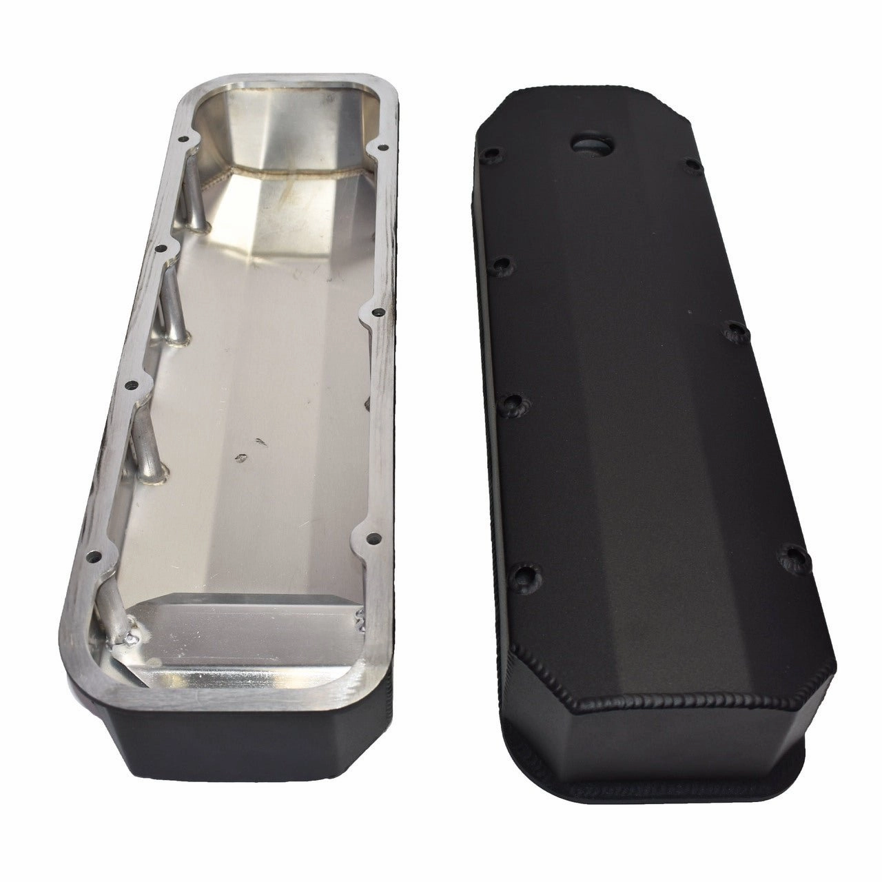BBC Fabricated Tall Aluminum Valve Covers Big Block Chevy 396 427 454 BLACK