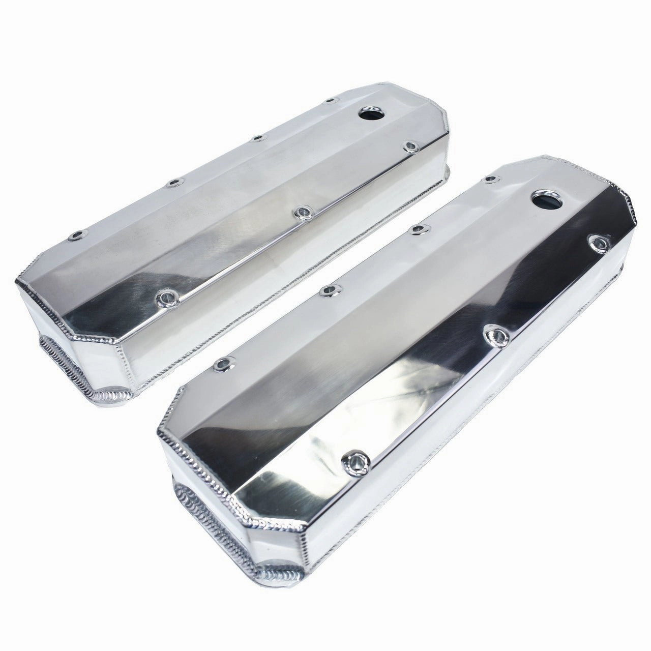 BBC Fabricated Tall Aluminum Valve Covers Polished Big Block Chevy 396 427 454