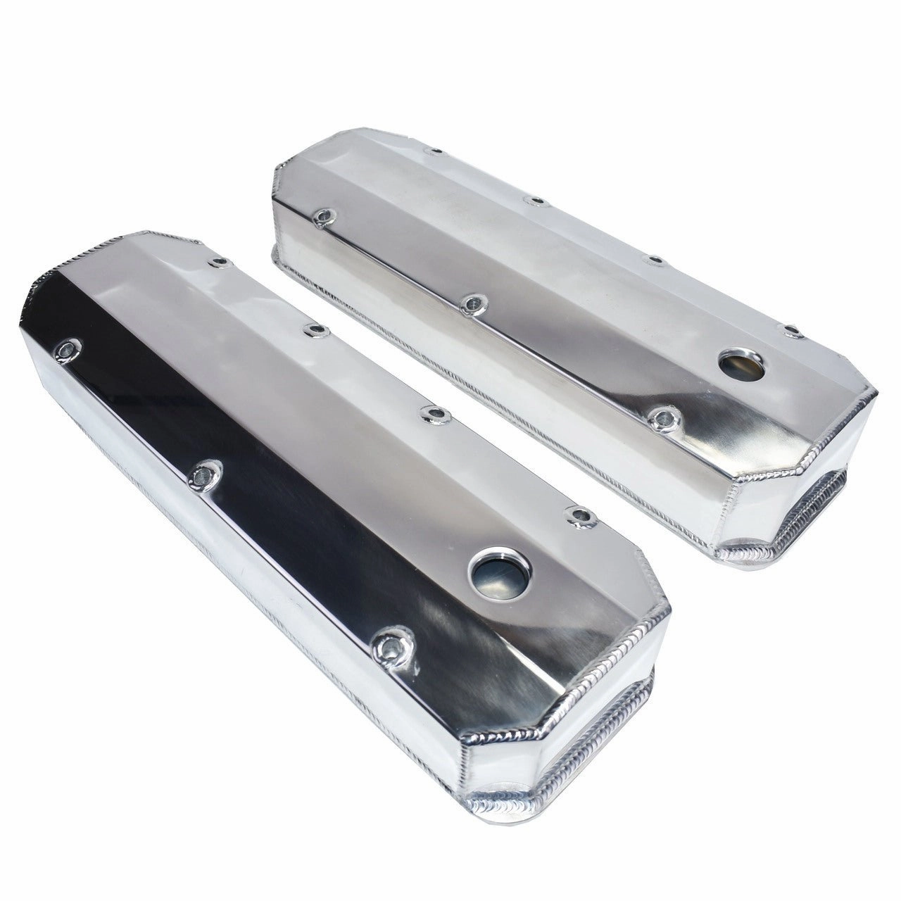BBC Fabricated Tall Aluminum Valve Covers Polished Big Block Chevy 396 427 454