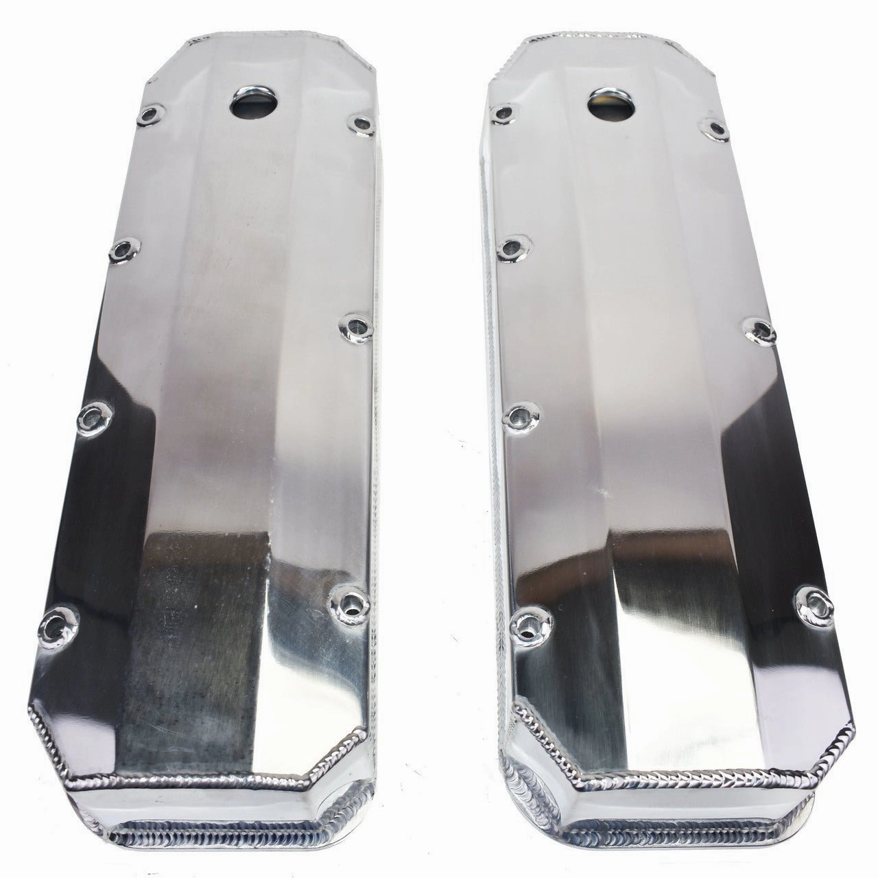 BBC Fabricated Tall Aluminum Valve Covers Polished Big Block Chevy 396 427 454
