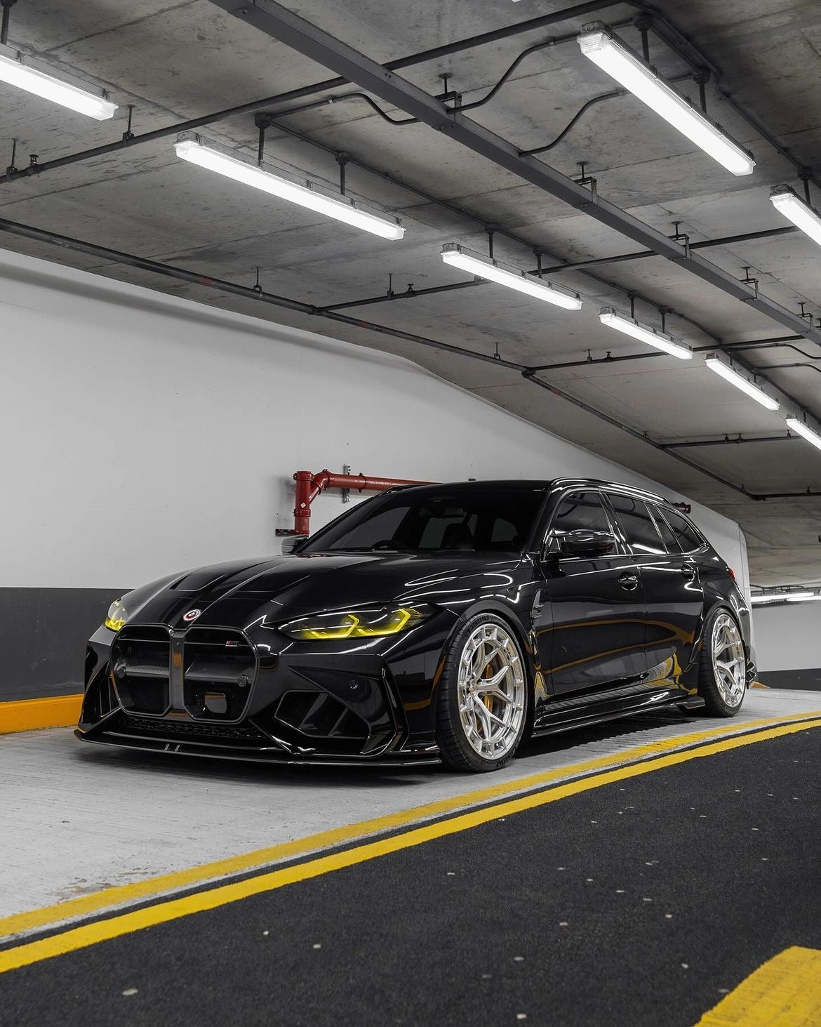 BMW G80 G81 M3/G82 G83 M4 Front Bumper Dry Carbon Fiber Grille & Duct Vents for ADRO Front Bumper 2020 