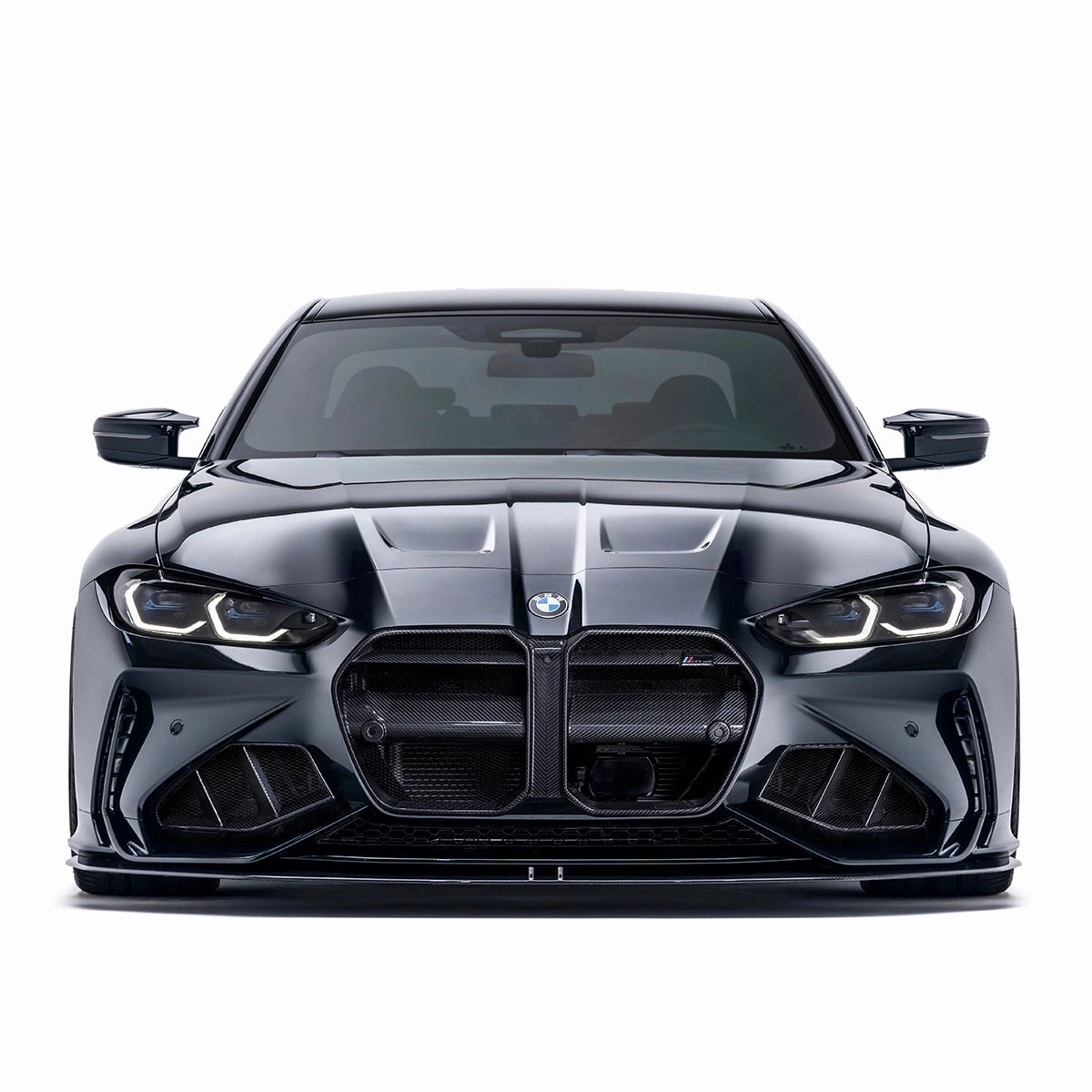 BMW G80 G81 M3/G82 G83 M4 Front Bumper Dry Carbon Fiber Grille & Duct Vents for ADRO Front Bumper 2020 