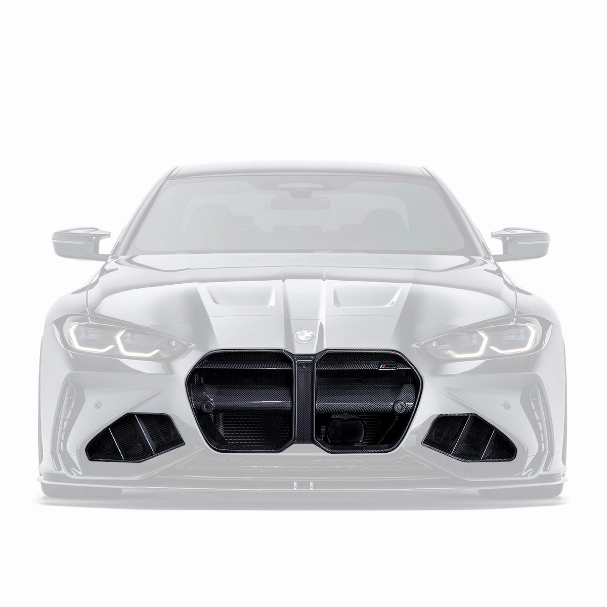 BMW G80 G81 M3/G82 G83 M4 Front Bumper Dry Carbon Fiber Grille & Duct Vents for ADRO Front Bumper 2020 