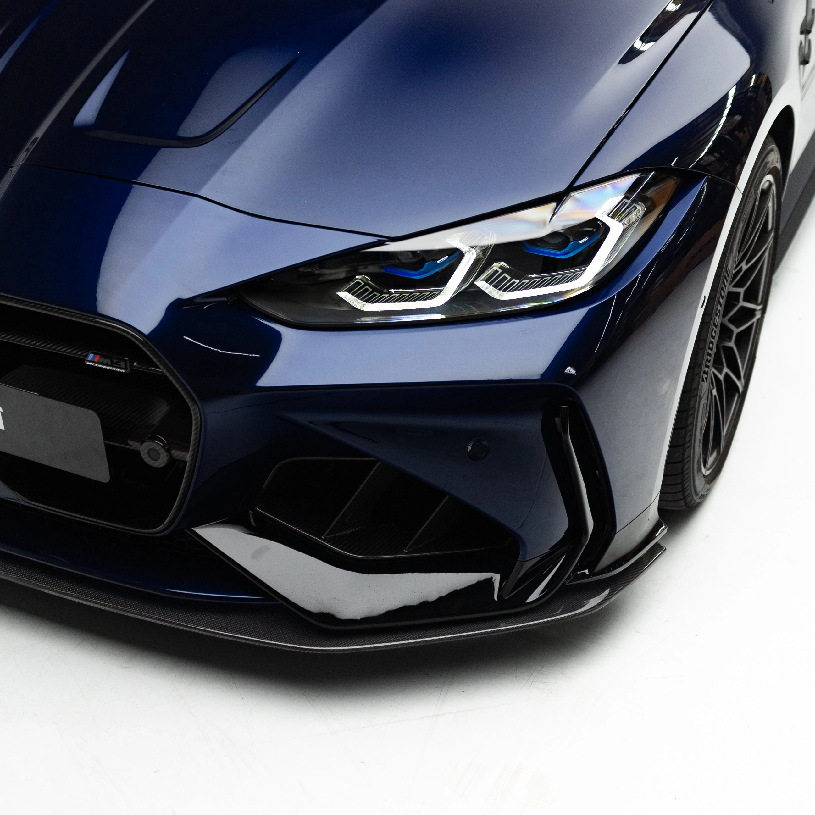 BMW G80 G81 M3/G82 G83 M4 Front Bumper Dry Carbon Fiber Grille & Duct Vents for ADRO Front Bumper 2020 