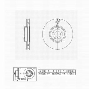 C10619 Pro Series OE  Brake Rotor - Front