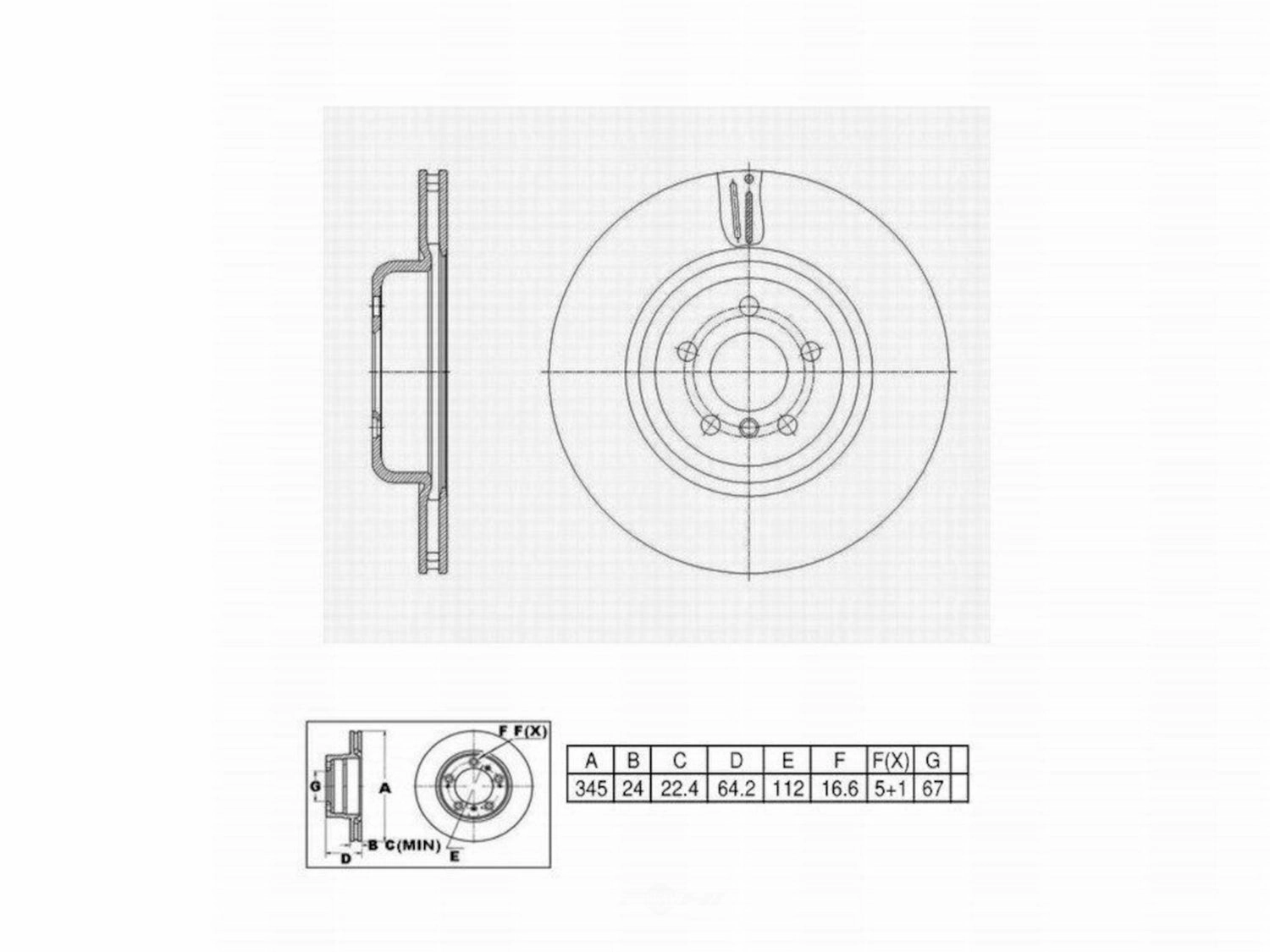 C10633 Pro Series OE  Brake Rotor - Rear