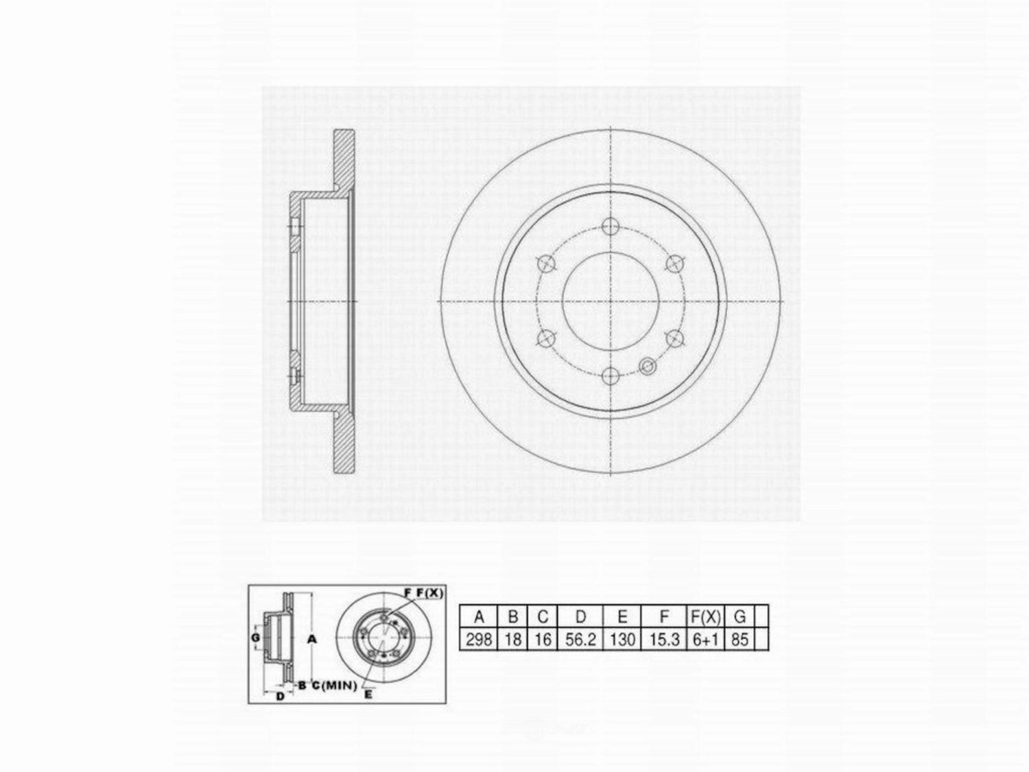 C11401 Pro Series OE  Brake Rotor - Rear