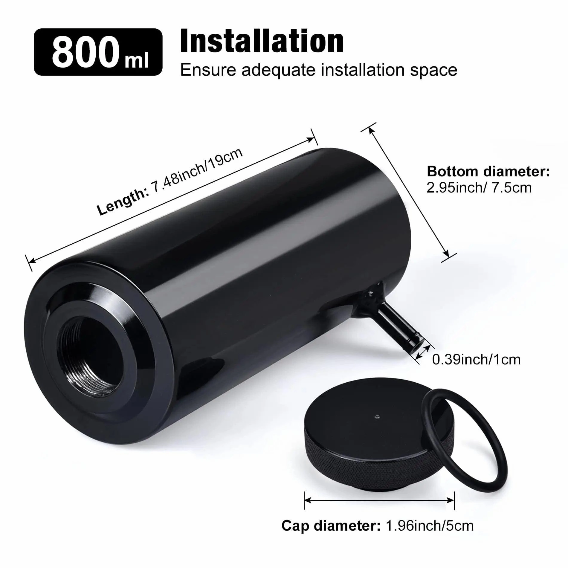 EVIL ENERGY Coolant Overflow Tank Radiator Overflow Bottle Universal 800ml