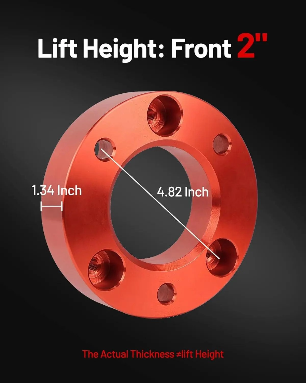 EVIL ENERGY Front Wheel Spacers for 2007-2023 Chevy Silverado 1500 GMC Sierra 1500 2WD 4WD – Suspension Forged Strut Spacers (2-3 Inch)