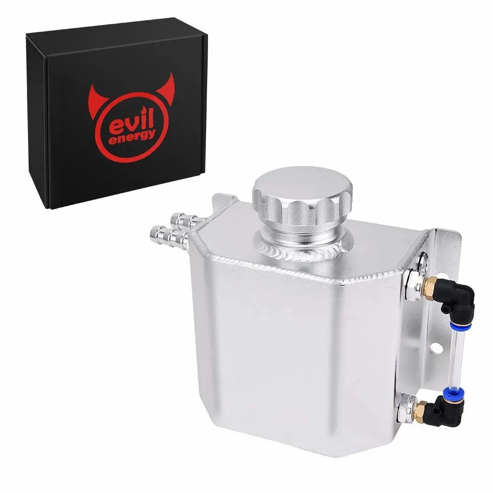 EVIL ENERGY Overflow Tank Coolant Radiator Tank Reservoir Expansion Universal Aluminum