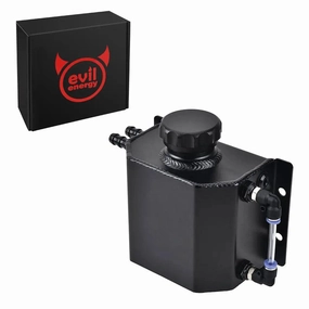EVIL ENERGY Overflow Tank Coolant Radiator Tank Reservoir Expansion Universal Aluminum