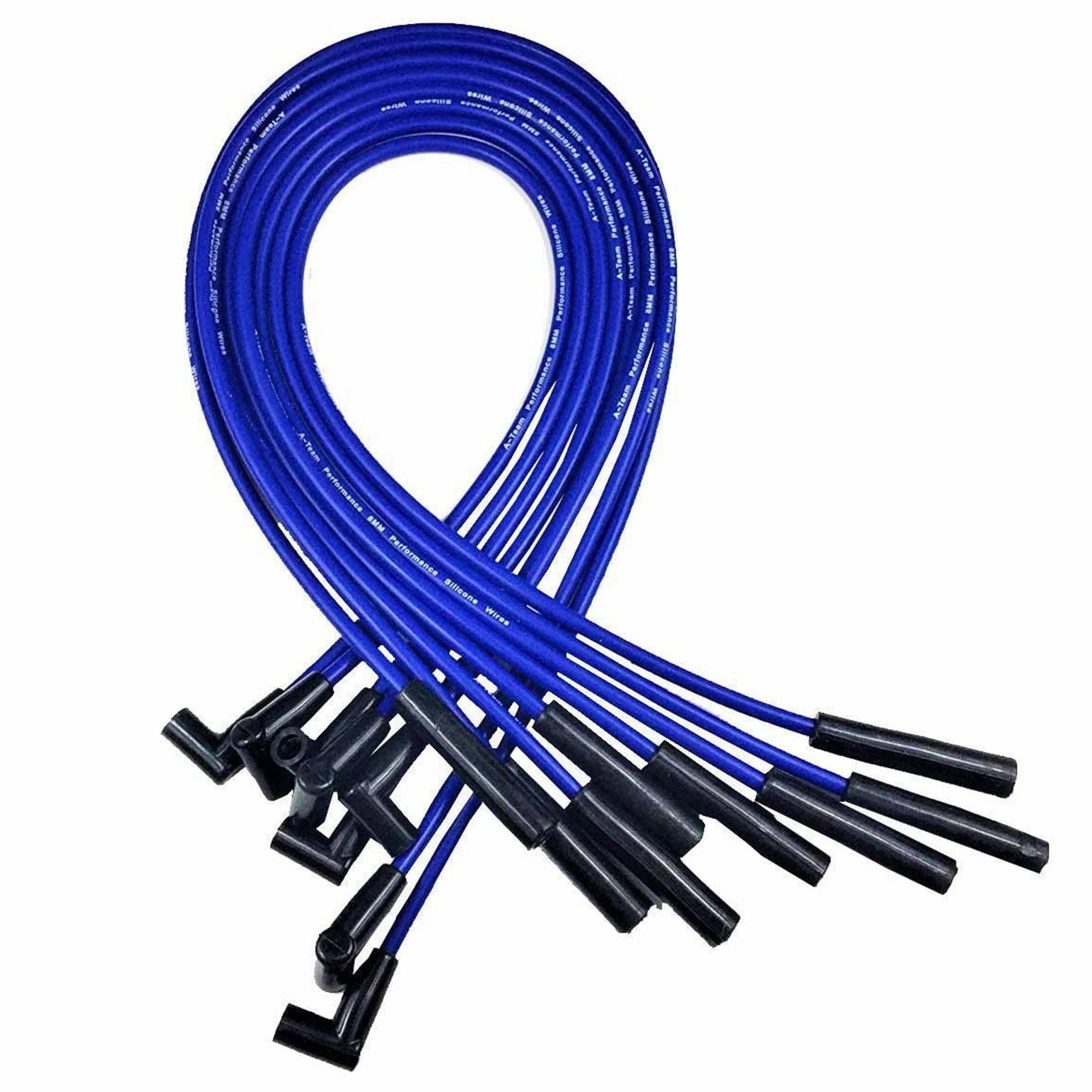 HEI Distributor with BBF Spark Plug Wires & HEI Pigtail Harness Complete Kit Compatible with Ford HD FE-FT 330 361 391 5-16" Shaft One-Wire Installation Blue Cap