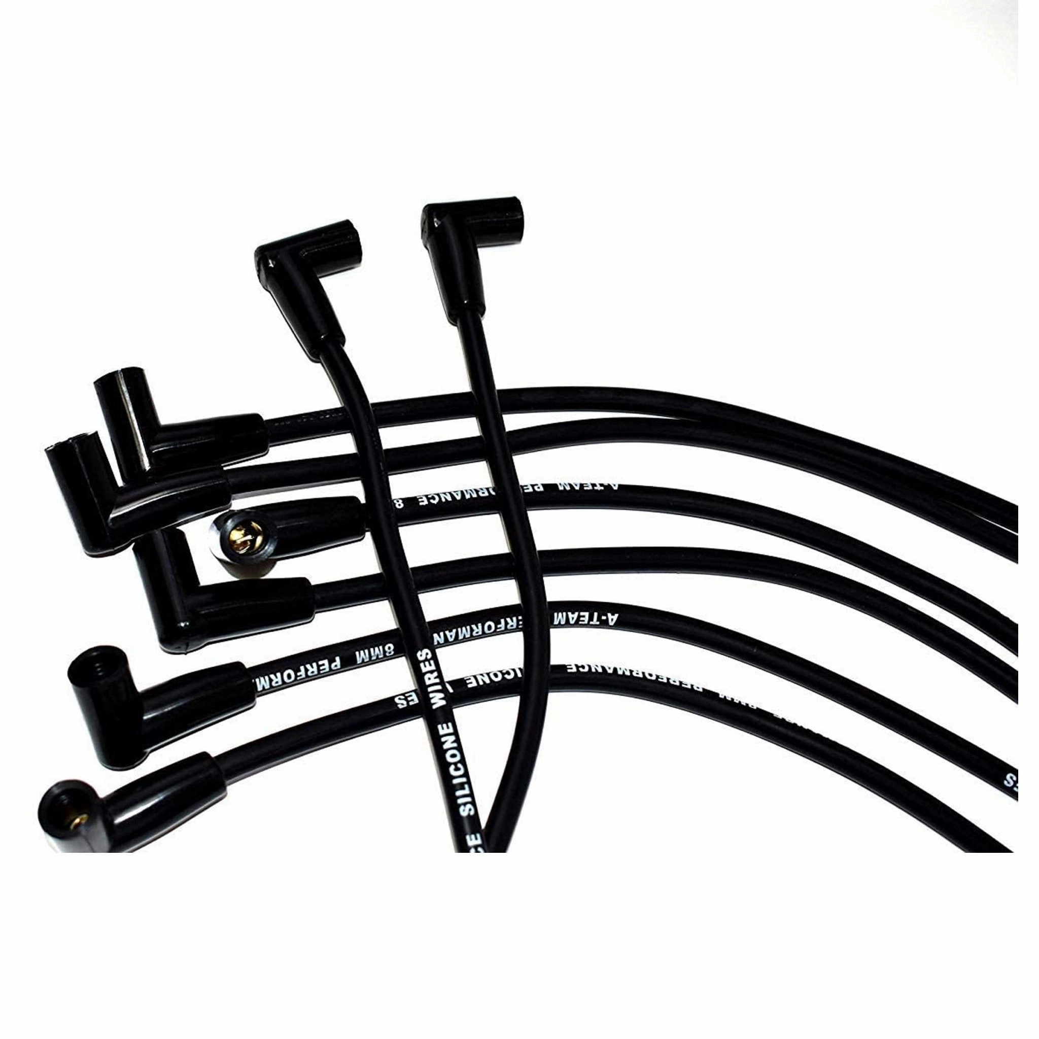 HEI Distributor with SBC Spark Plug Wires & HEI Pigtail Harness Complete Kit Compatible with Chevrolet Chevy GM GMC SBC 262 265 267 283 302 305 307 327 383 400 Black