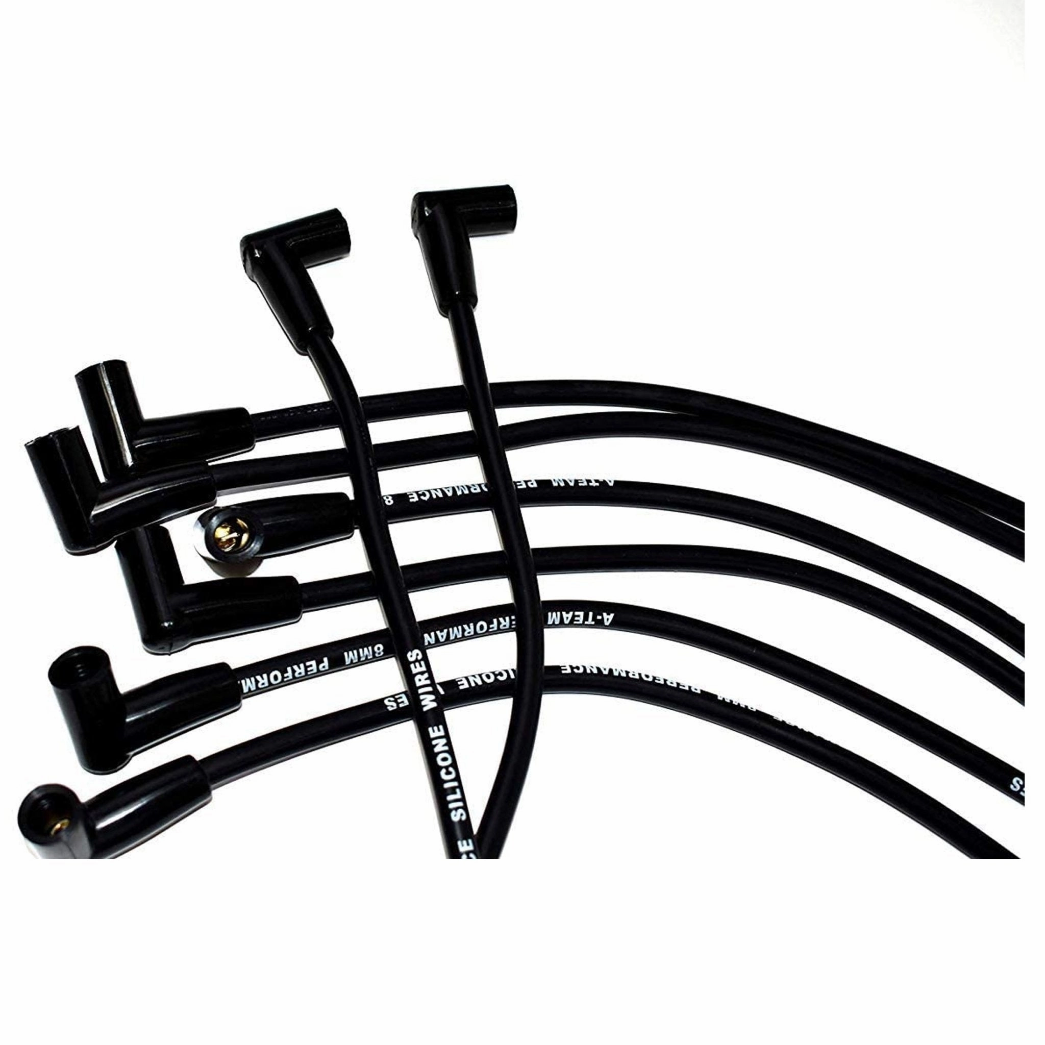 HEI Distributor with SBC Spark Plug Wires & HEI Pigtail Harness Complete Kit for Chevrolet Chevy GM GMC SBC 262 265 267 283 302 305 307 327 350 383 400 Red Cap
